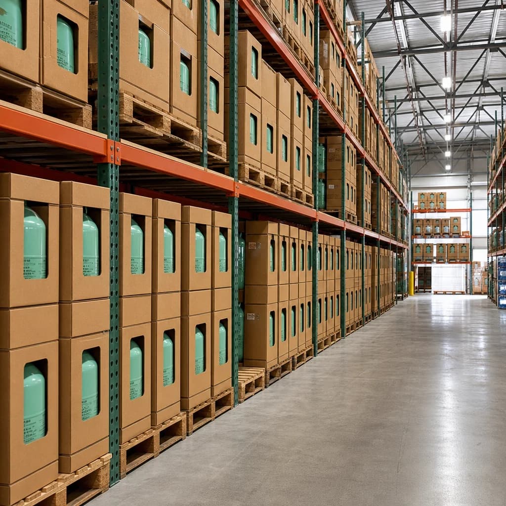 Refrigerant cylinders stocked in our US warehouse